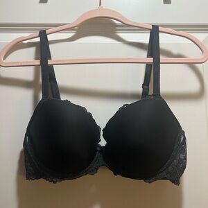 Victoria's Secret Dream Angels Black Lace Trim Bra
